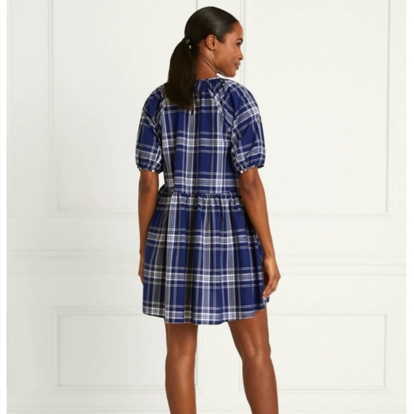 Hill House Navy Plaid Mini Dress - Picture 2 of 10